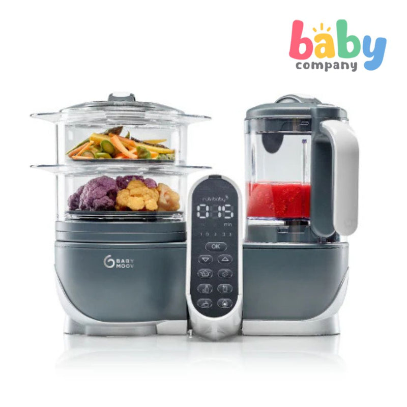 Babymoov Nutribaby+ 6-in-1 Multi-Purpose Baby and Adult Food Processor - Industrial Grey