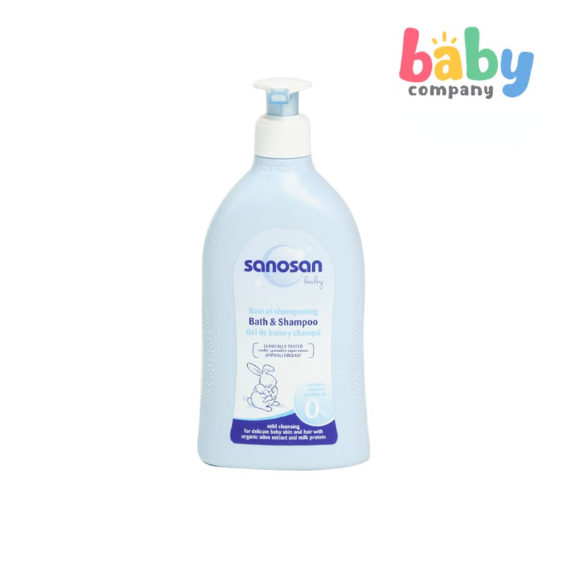 Sanosan Baby Bath & Shampoo With Milk Protein 500ml