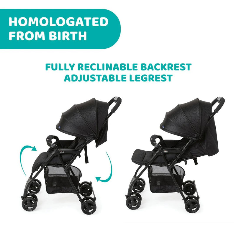 Chicco Ohlala 3 Lightweight Stroller - Jet Black