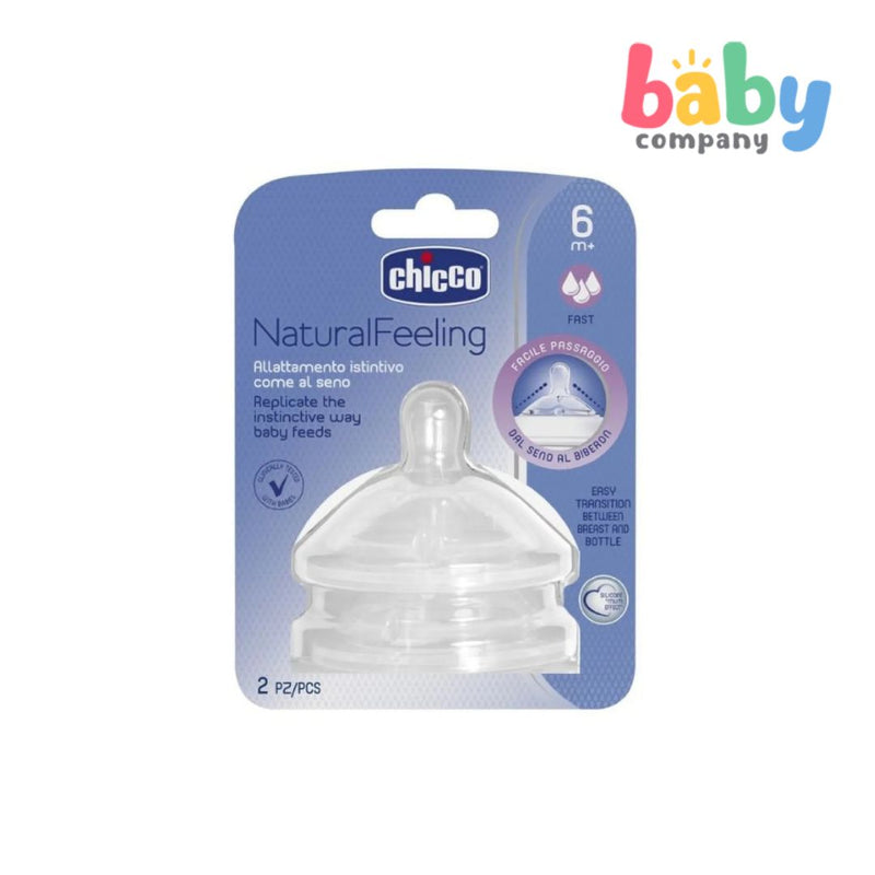 Chicco NaturalFeeling 2-Piece Fast-Flow Bottle Teat