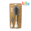 Peekaboo 3pc Silicone Bottle Brush - Gray