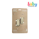 Feeme 2-Piece Leather Aluminum Stroller Hook - Beige