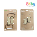 Feeme 2-Piece Leather Aluminum Stroller Hook - Beige