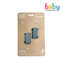 Feeme 2-Piece Leather Aluminum Stroller Hook - Cyan