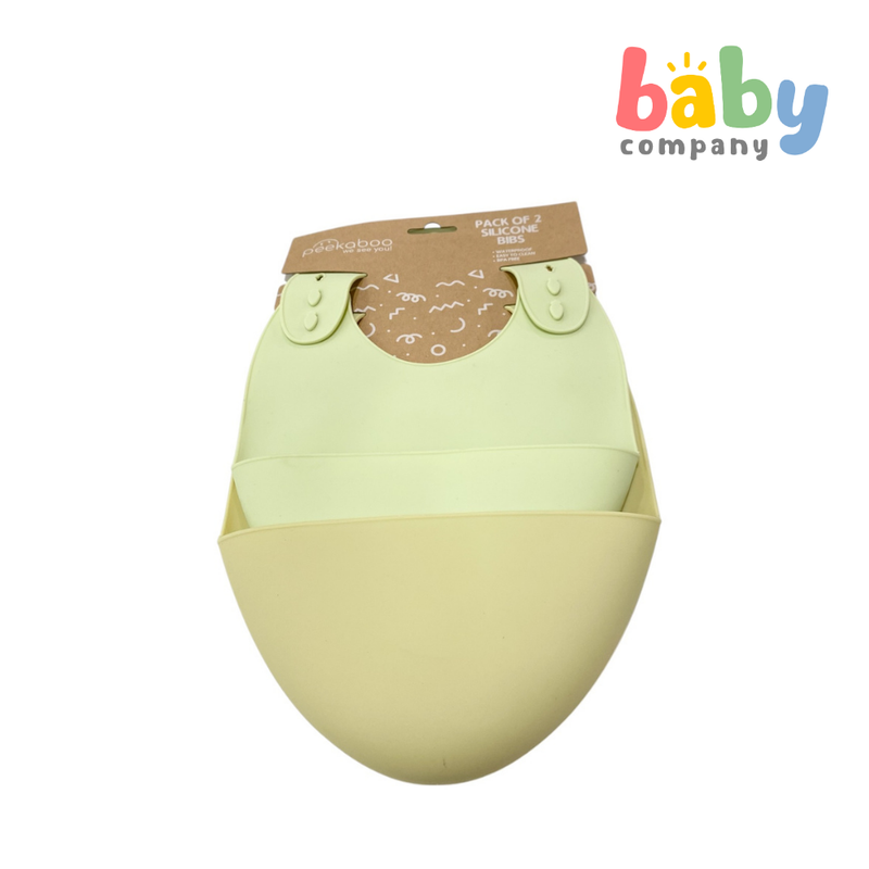 Peekaboo Silicone Bib Pack of 2