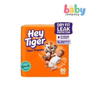 Hey Tiger Comfy Tape Diapers, Jumbo Pack - Newborn
