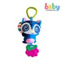 Peekaboo Hanging Rattle Toy - Raccoon, Blue