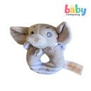 Peekaboo Round Rattle Toy - Elephant, Gray