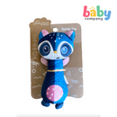 Peekaboo Vertical Rattle Toy - Raccoon, Blue