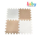 Baby Company 6pcs Puzzle Mats Set Beige and Cream - Small