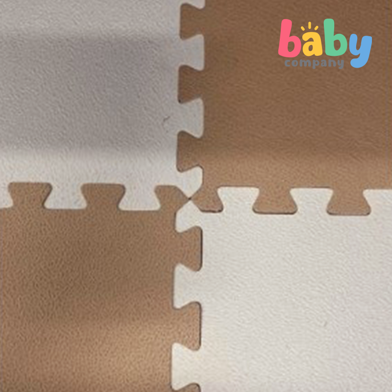 Baby Company 4pcs Puzzle Mats Set Beige and Cream Big