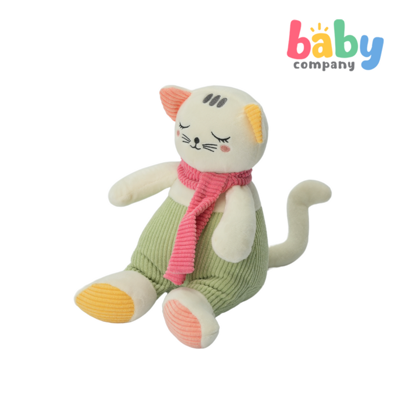 Baby Company Multi-Texture Plush - Cat, Green
