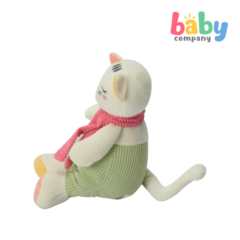 Baby Company Multi-Texture Plush - Cat, Green