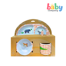 Peekaboo 5pc Melamine Tableware Feeding Set - Safari