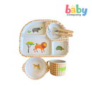 Peekaboo 5pc Melamine Tableware Feeding Set - Safari