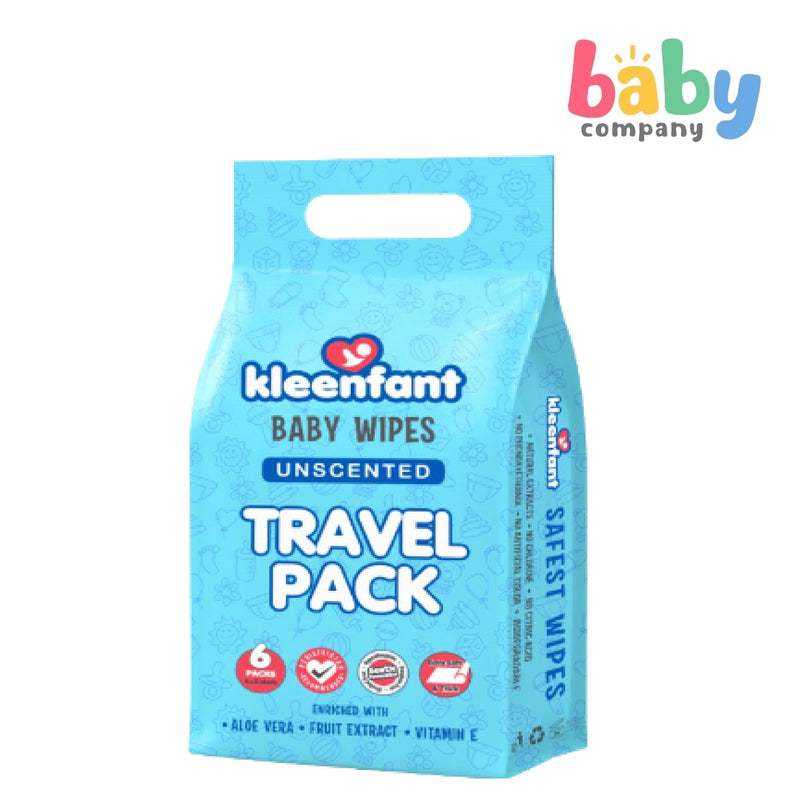 Kleenfant Unscented Baby Wipes 11S Pack of 6