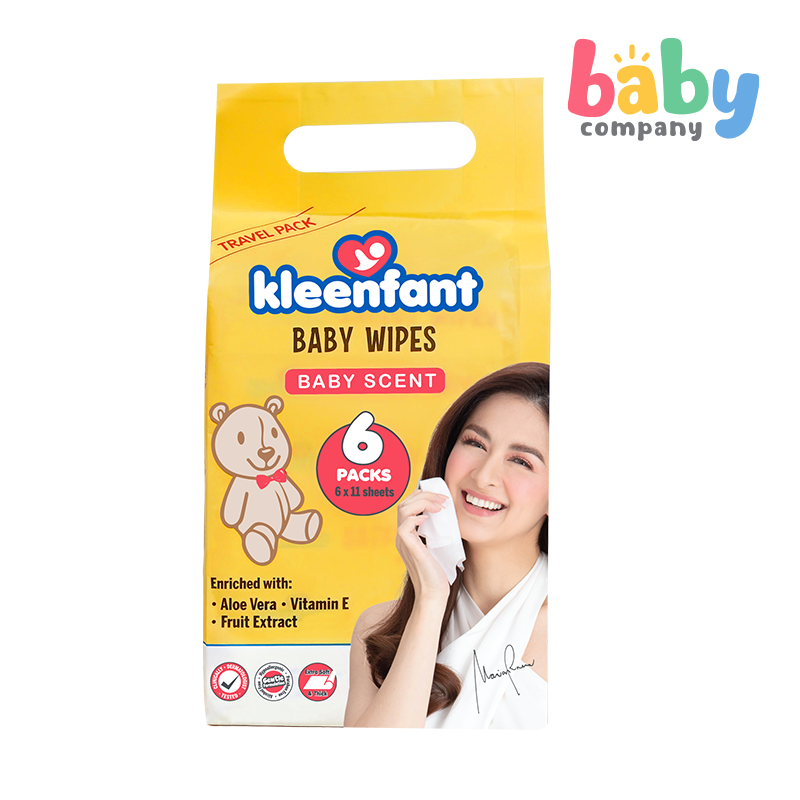 Kleenfant Baby Scent Baby Wipes 11S Pack of 6 (Promo)