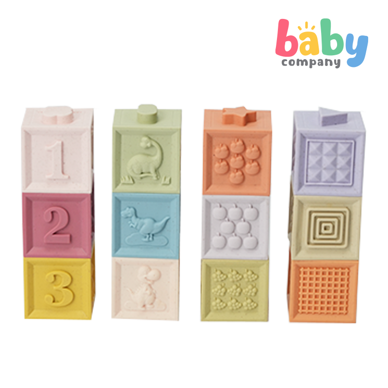 Baby Company 12pcs Wheat Straw Soft Stacking Blocks