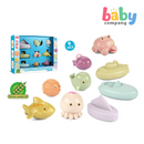 Baby Company 9pcs Wheat Straw Baby Bath Toy - Sea Creatures