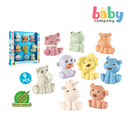 Baby Company 9pcs Wheat Straw Baby Bath Toy - Animals