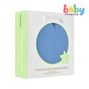 Pure Little Muslin Double Sided Blanket - Blue