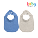 Pure Little 2-Pack Muslin Bib - Boy