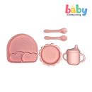 Little Sprout Sunny Skies Feeding Set - Pink