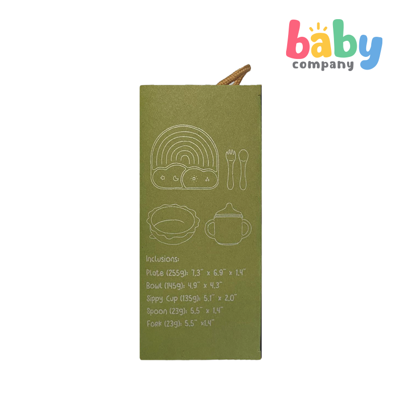 Little Sprout Sunny Skies Feeding Set - Pink