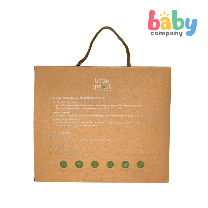 Little Sprout Sunny Skies Feeding Set - Pink