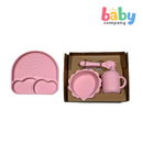 Little Sprout Sunny Skies Feeding Set - Pink
