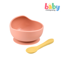 Pure Little Feeding Bowl & Spoon Set - Coral