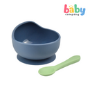 Pure Little Feeding Bowl & Spoon Set - Blue