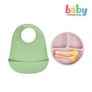 Pure Little Silicone 4-Pack Dinnerware Starter Set - Green