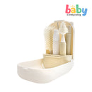 Pure Little 6 in 1 Travel Silicone Brush Beige Set