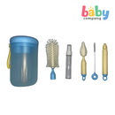 Little Sprout Silicone Bottle & Nipple Brush with Dryer & Case - Blue