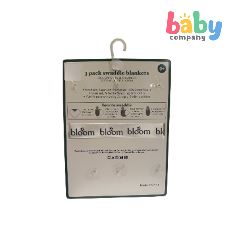 Baby Company 3-Pack Swaddle Blanket – Blue