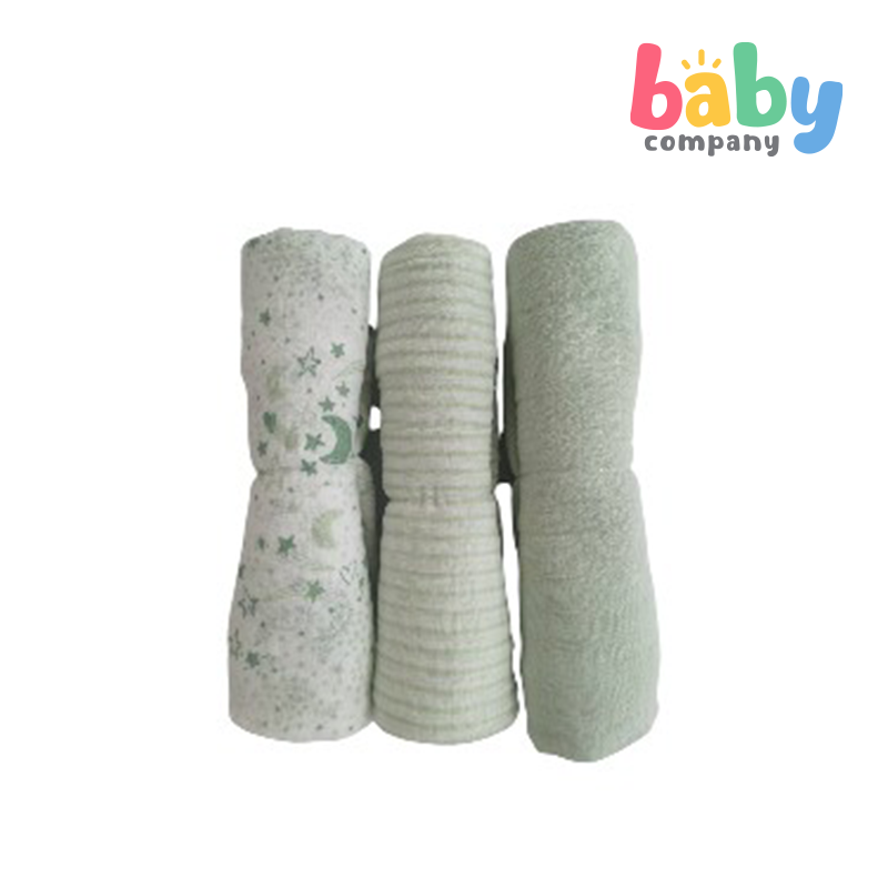 Baby Company 3-Pack Swaddle Blanket – Green
