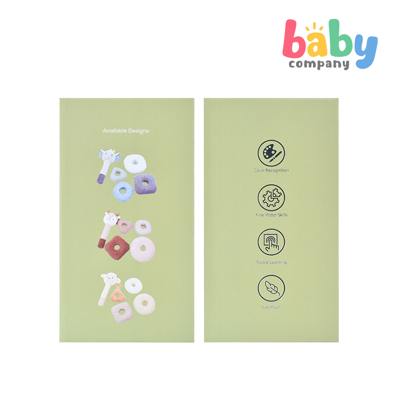 Pure Little Plush Stack Ring Rattle Set - Elephant