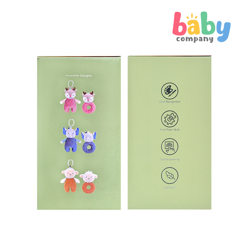 Pure Little Plush Toy and Rattle Set - Sheep