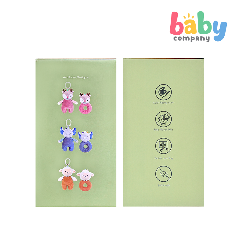 Pure Little Plush Toy and Rattle Set - Elephant
