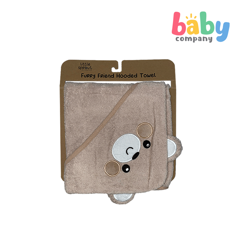 Little Sprout Furry Friend Hooded Towel - Bear