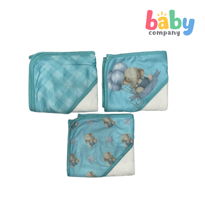 Little Sprout 9-Piece Bamboo Baby Bath Set - Blue