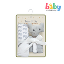Pure Little 5-Pack Terry Cotton Bath Towel Set - Elephant