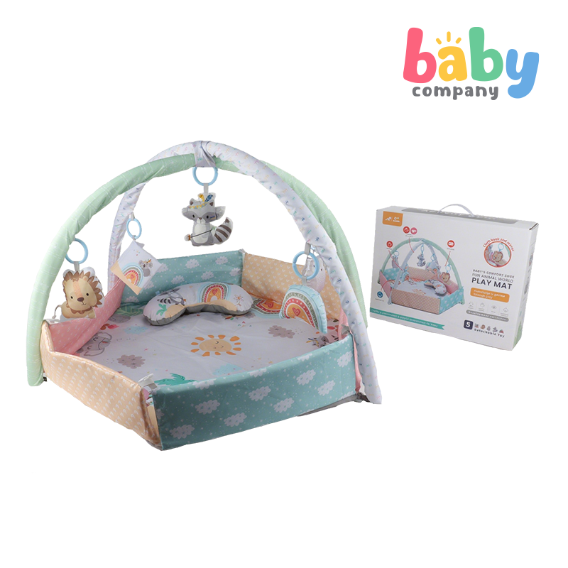 Baby Company 3-In-1 Baby Fitness Playgym Fitness with Fence – Pink