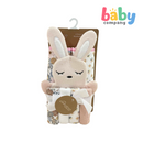 Peekaboo 2pc Hooded + Wash Mitten + 4pc Wash Cloth Set - Bunny