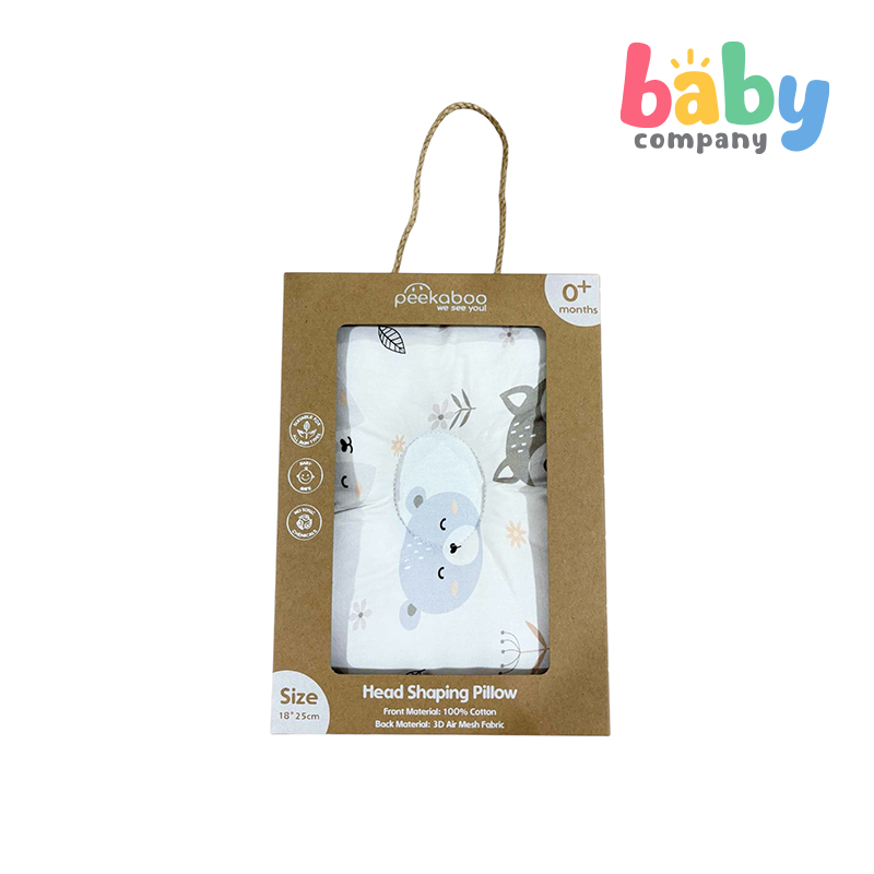 Peekaboo Newborn Anti-Flat Head Pillow - Foxes & Bunny