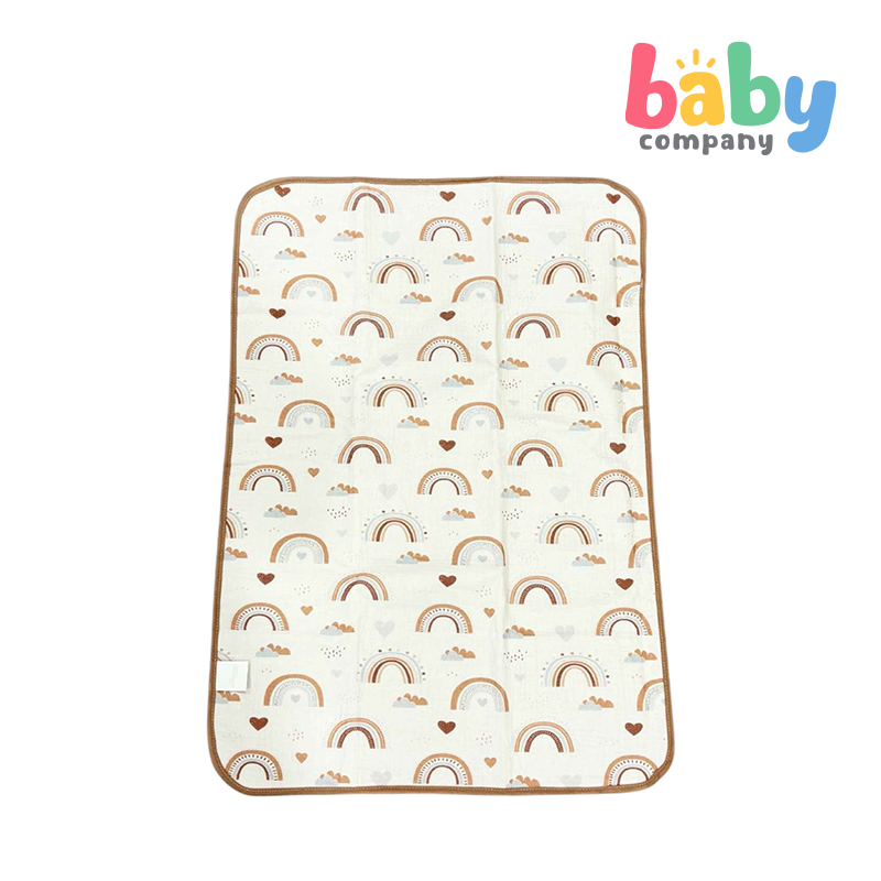 Peekaboo Waterproof Changing Mat - Rainbow