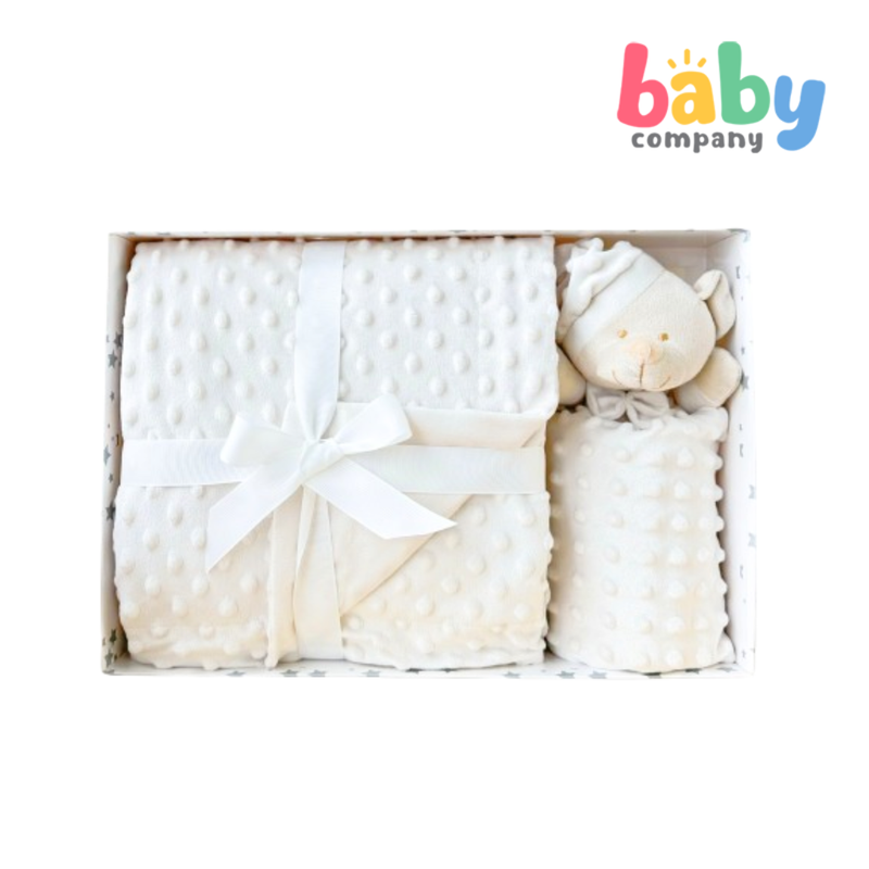 Peekaboo Mink Blanket + Security Toy Gift Set - Beige