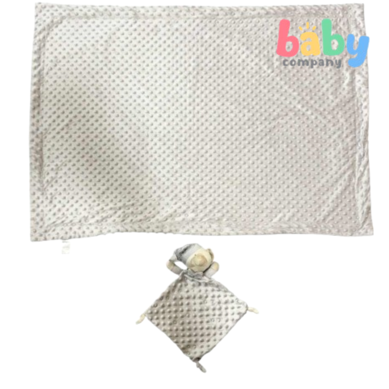 Peekaboo Mink Blanket + Security Toy Gift Set - Gray