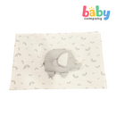 Peekaboo Waffle Fabric Pillow + Waffle Blanket - Gray